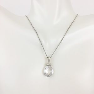 Nadri Crystal Faceted Drop Necklace